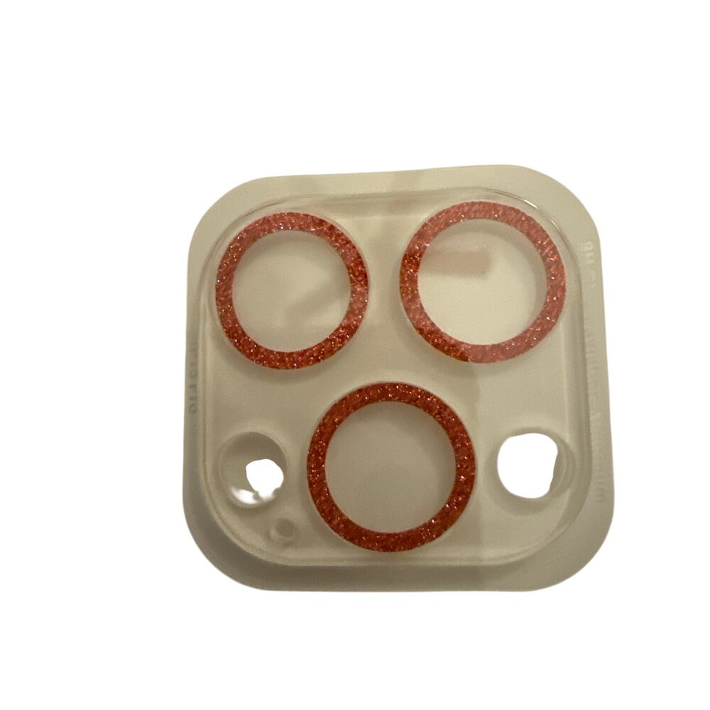 iPhone 15 Pro Max Red Glittery Camera Lens Protectors